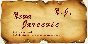 Neva Jarčević vizit kartica